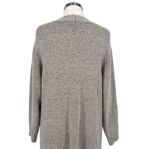 Lane Bryant Sequin Open Front Long Cardigan Gray Size Large - Picture 8 of 13
